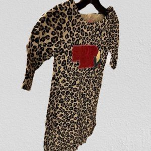 Cheetah Dress w/ Red Shiny Nebraska with Corn Dress